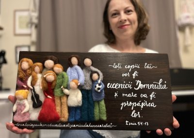 Grace's Gift Shop - Tablouri decorate cu lână împâslită - omuleți individuali
