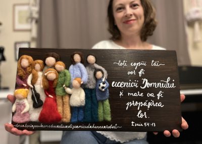 Grace's Gift Shop - Tablouri decorate cu lână împâslită - omuleți individuali