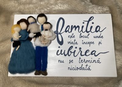 Grace's Gift Shop - Tablouri decorate cu lână împâslită - omuleți individuali