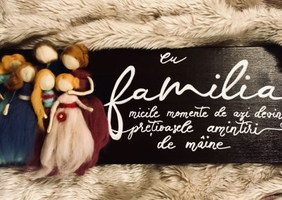 Grace's Gift Shop - Tablouri decorate cu lână împâslită - omuleți individuali