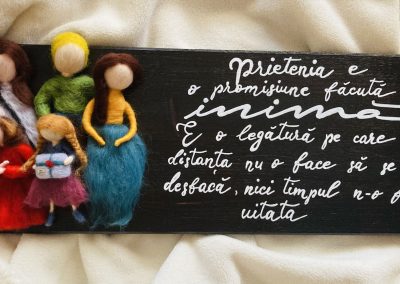 Grace's Gift Shop - Tablouri decorate cu lână împâslită - omuleți individuali