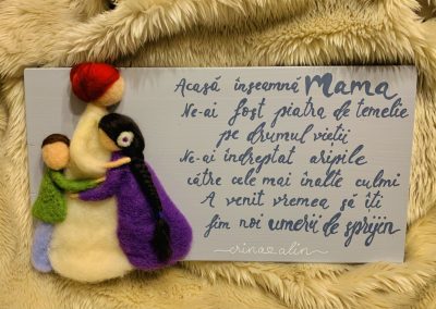 Grace's Gift Shop - Tablouri decorate cu lână împâslită - omuleți individuali