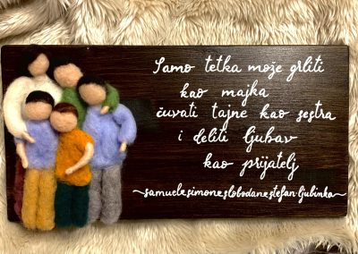 Grace's Gift Shop - Tablouri decorate cu lână împâslită - omuleți individuali