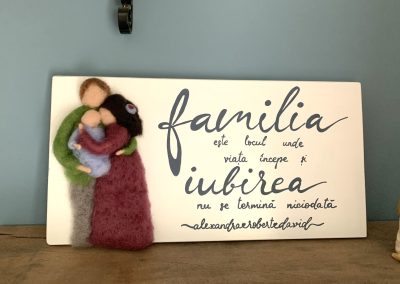 Grace's Gift Shop - Tablouri decorate cu lână împâslită - omuleți individuali
