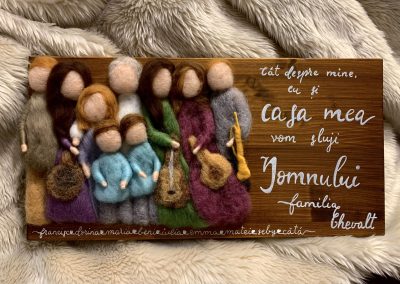Grace's Gift Shop - Tablouri decorate cu lână împâslită - omuleți individuali