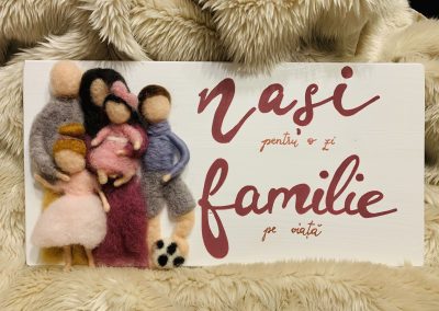 Grace's Gift Shop - Tablouri decorate cu lână împâslită - omuleți individuali